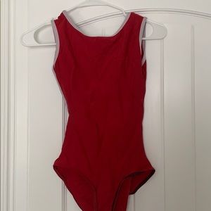 Red and White Yumiko Leotard